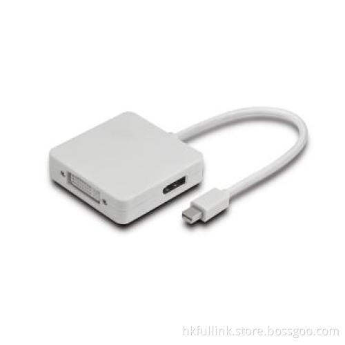 Mini DisplayPort to HDMI+DVI+DisplayPort Female Adapter